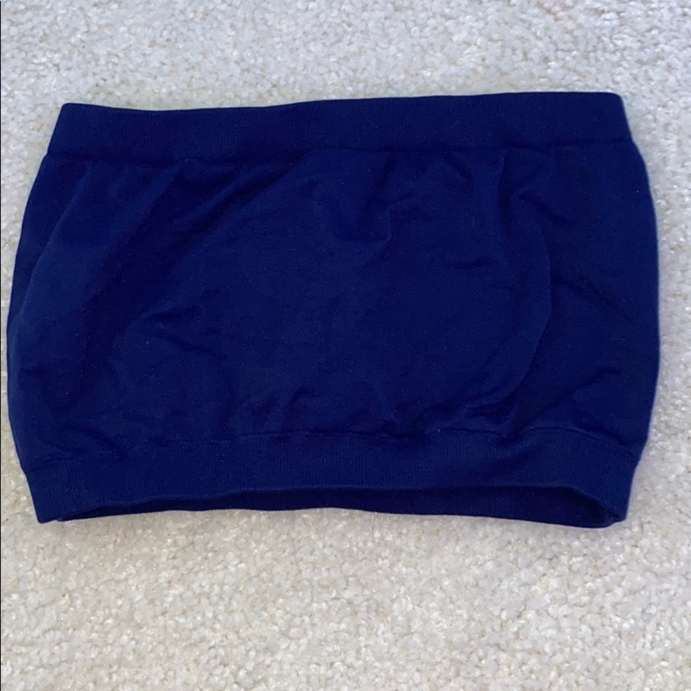 Navy Blue Bandeau Top